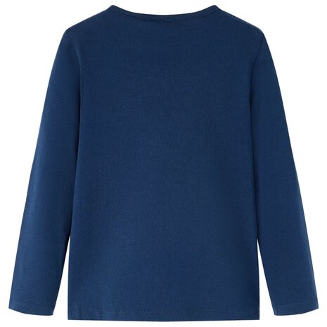 Kindershirt met lange mouwen 92 marineblauw 2