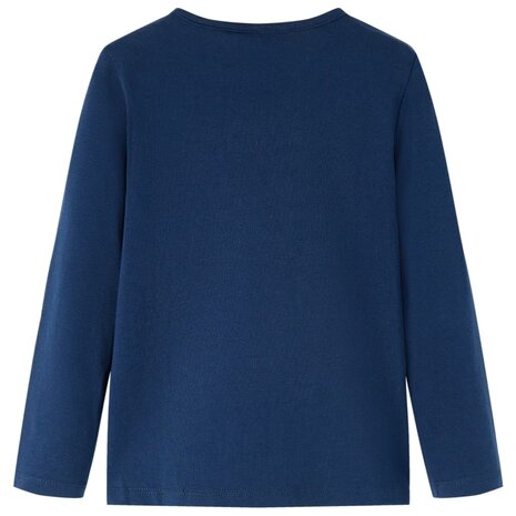 Kindershirt met lange mouwen 104 marineblauw 2