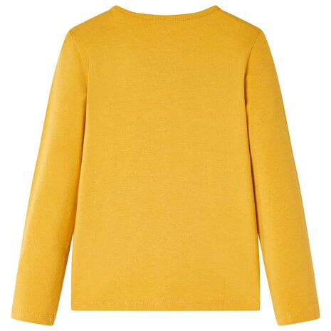 Kindershirt met lange mouwen 128 donkerokerkleurig 2