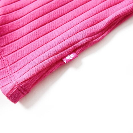 Kindershirt met lange mouwen geribd 92 felroze 5