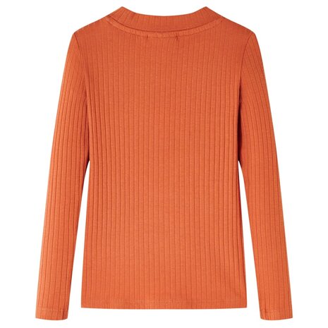 Kindershirt met lange mouwen 104 oranjebruin 2
