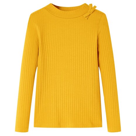 Kindershirt met lange mouwen 104 okerkleurig 1