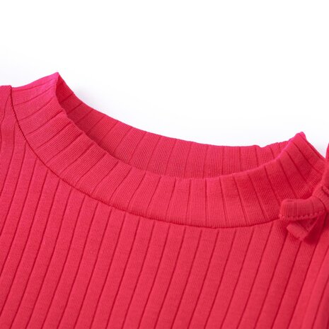 Kindershirt met lange mouwen 128 felroze 3