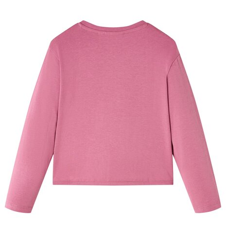 Kindershirt met lange mouwen 128 frambooskleurig 2