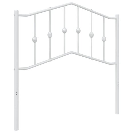 Hoofdbord 90 cm metaal wit 2