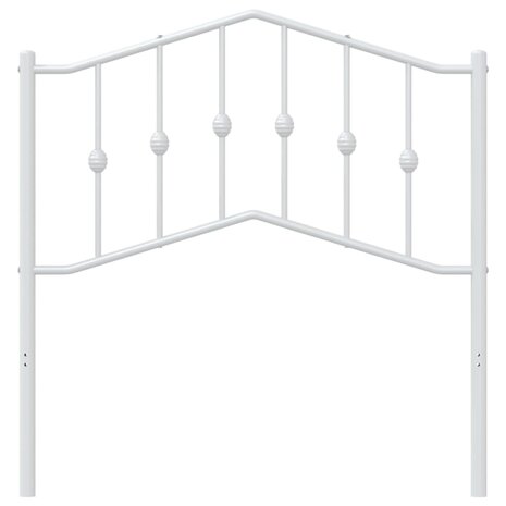 Hoofdbord 90 cm metaal wit 3