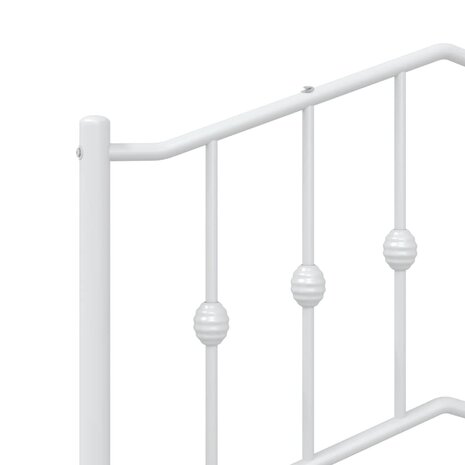 Hoofdbord 90 cm metaal wit 5