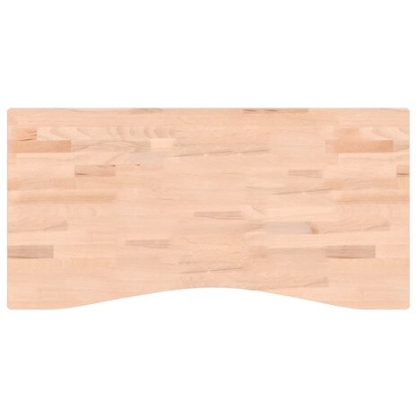 Bureaublad 100x(45-50)x4 cm massief beukenhout 2