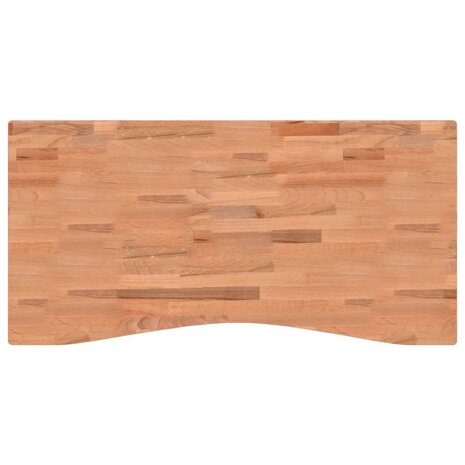 Bureaublad 110x(50-55)x2,5 cm massief beukenhout 2