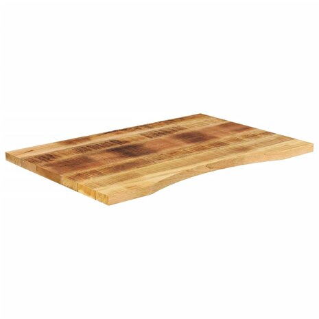Bureaublad met ronding 100x60x2,5 cm massief ruw mangohout 2