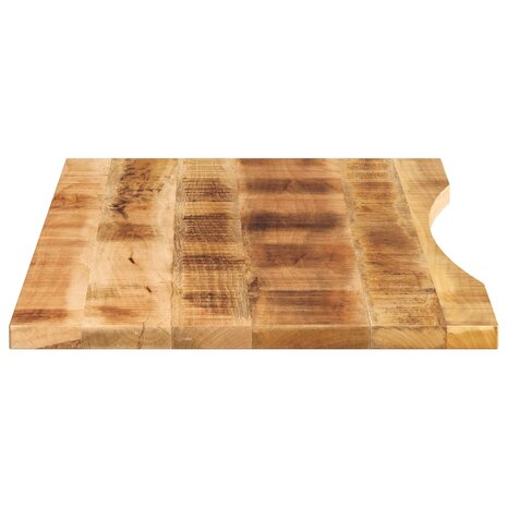 Bureaublad met ronding 140x60x2,5 cm massief ruw mangohout 4