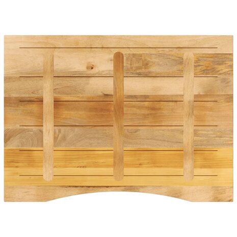 Bureaublad met ronding 100x80x2,5 cm massief ruw mangohout 5