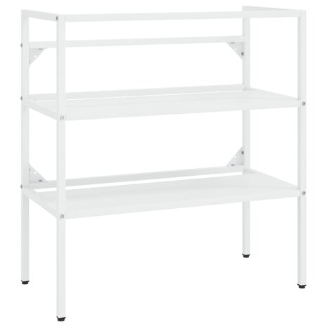 Wastafelframe met inbouwwastafel ijzer wit 3