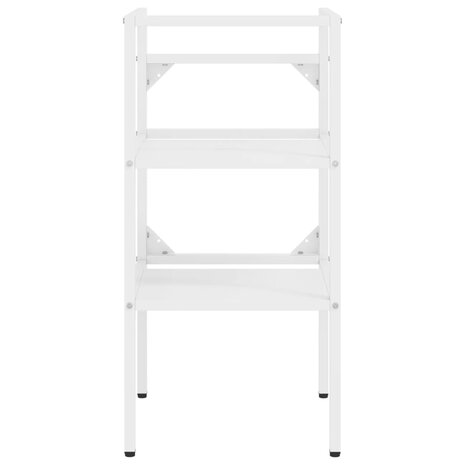 Wastafelframe 40x38x83 cm ijzer wit 3