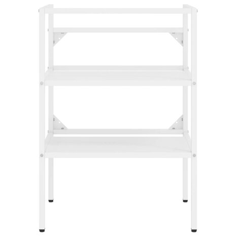 Wastafelframe 59x38x83 cm ijzer wit 3