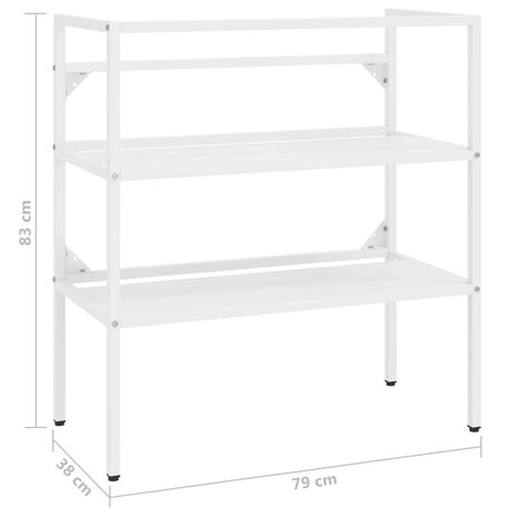 Wastafelframe 79x38x83 cm ijzer wit 7