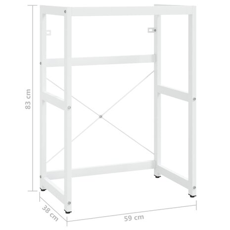 Wastafelframe 59x38x83 cm ijzer wit 7