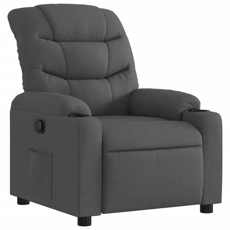 Fauteuil verstelbaar stof donkergrijs 2