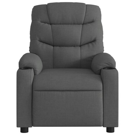 Fauteuil verstelbaar stof donkergrijs 6