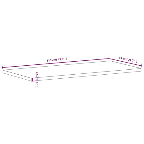 Bureaublad 115x55x2,5 cm massief beukenhout 8