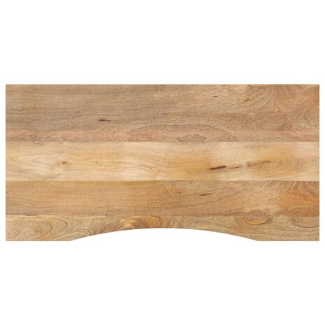 Bureaublad met ronding 120x50x2,5 cm massief ruw mangohout 1