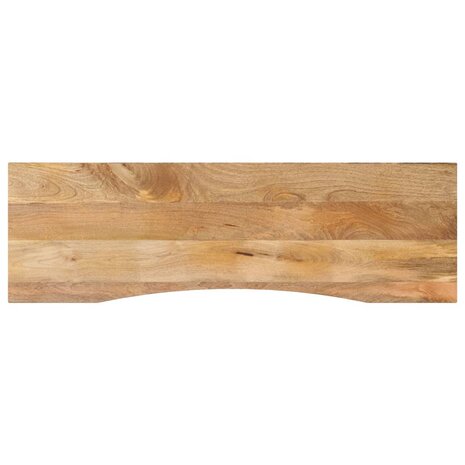 Bureaublad met ronding 160x50x2,5 cm massief ruw mangohout 1