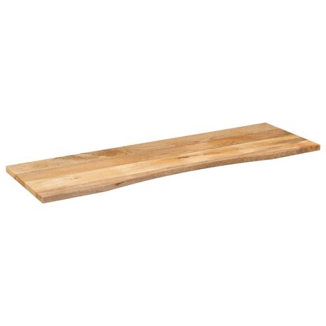 Bureaublad met ronding 160x50x2,5 cm massief ruw mangohout 2