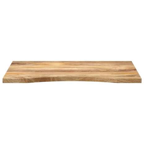 Bureaublad met ronding 100x60x2,5 cm massief ruw mangohout 3
