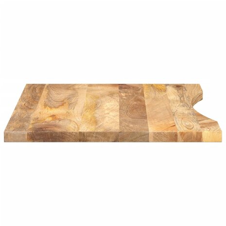 Bureaublad met ronding 100x60x2,5 cm massief ruw mangohout 4