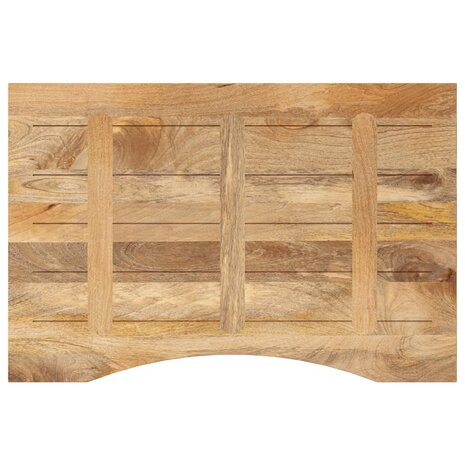 Bureaublad met ronding 100x60x2,5 cm massief ruw mangohout 5
