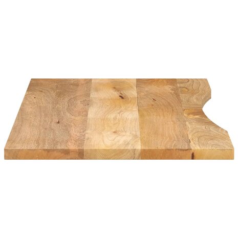 Bureaublad met ronding 120x60x2,5 cm massief ruw mangohout 4