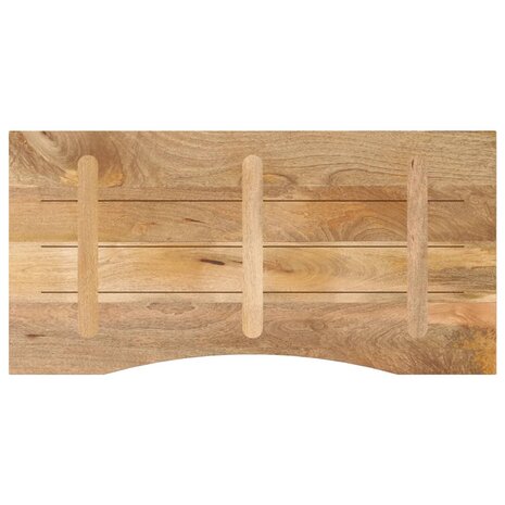 Bureaublad met ronding 120x60x2,5 cm massief ruw mangohout 5