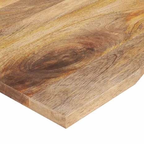Bureaublad met ronding 120x60x2,5 cm massief ruw mangohout 6