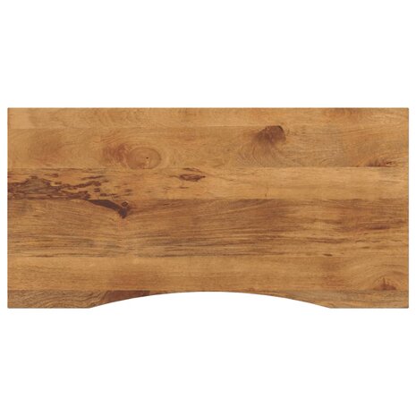 Bureaublad met ronding 140x50x2,5 cm massief ruw mangohout 1