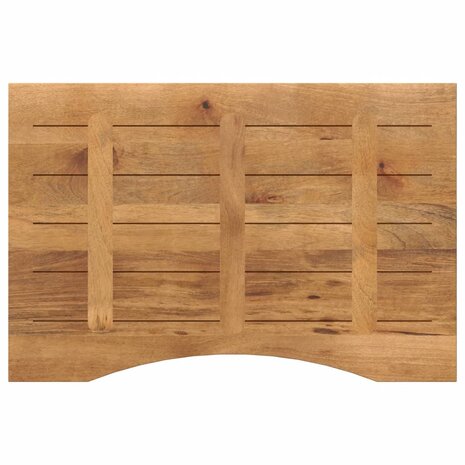 Bureaublad met ronding 90x60x2,5 cm massief ruw mangohout 5