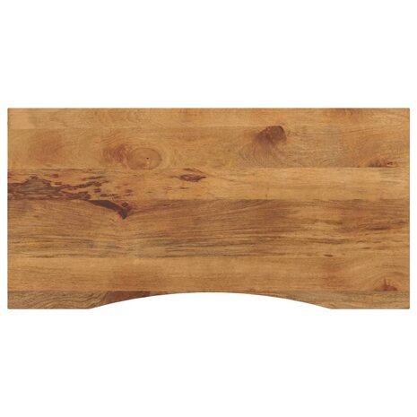 Bureaublad met ronding 110x60x2,5 cm massief ruw mangohout 1