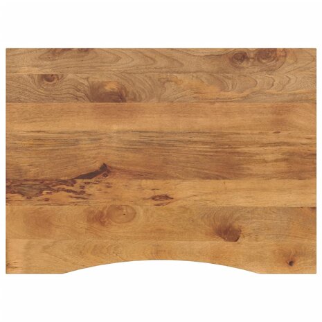 Bureaublad met ronding 100x80x2,5 cm massief ruw mangohout 1