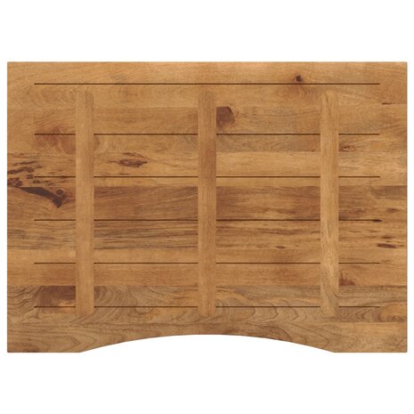 Bureaublad met ronding 100x80x2,5 cm massief ruw mangohout 5