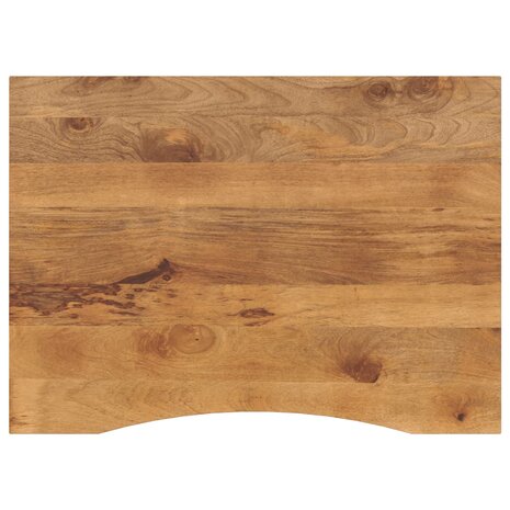 Bureaublad met ronding 110x80x2,5 cm massief ruw mangohout 1
