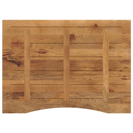Bureaublad met ronding 110x80x2,5 cm massief ruw mangohout 5