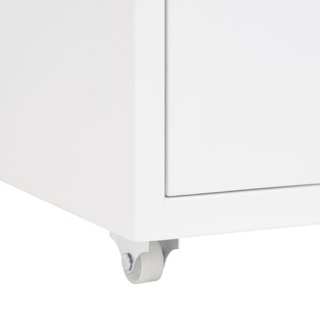 Ladeblok verrijdbaar 28x41x69 cm metaal wit 7