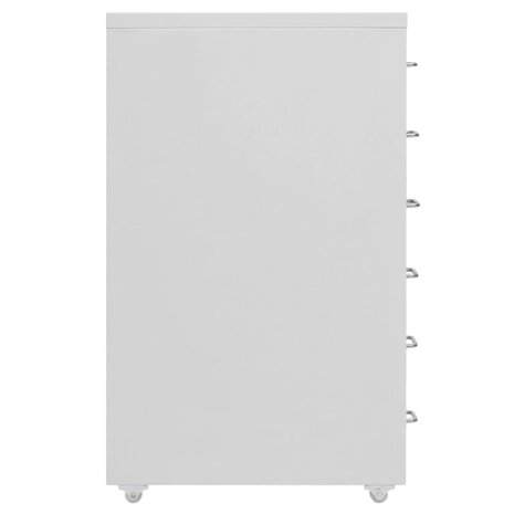 Ladeblok verrijdbaar 28x41x69 cm metaal grijs 3