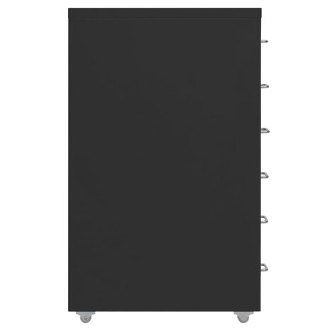 Ladeblok verrijdbaar 28x41x69 cm metaal zwart 3