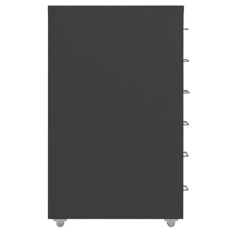 Ladeblok verrijdbaar 28x41x69 cm metaal antracietkleurig 3