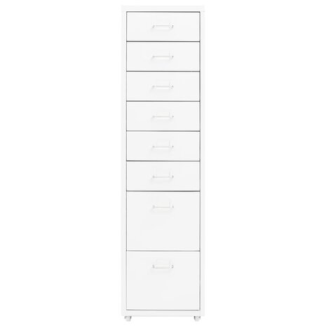 Ladeblok verrijdbaar 28x41x109 cm metaal wit 2