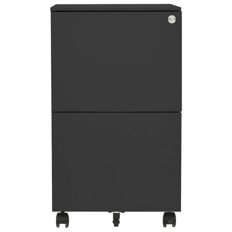 Ladeblok verrijdbaar 39x45x67 cm staal antracietkleurig 2