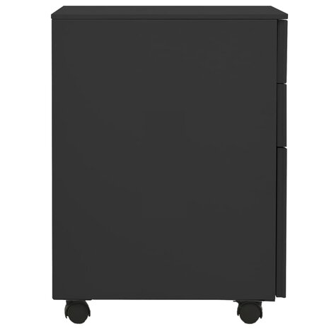 Ladeblok verrijdbaar 39x45x60 cm staal antracietkleurig 3