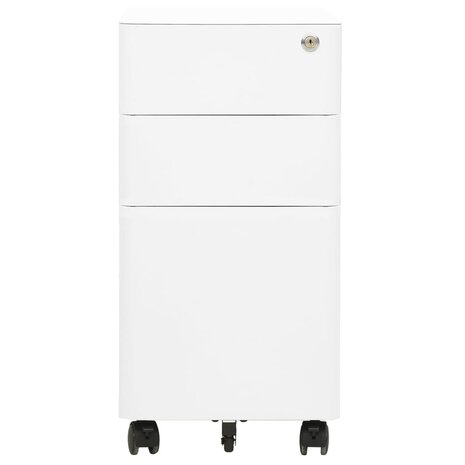 Ladeblok verrijdbaar 39x45x59 cm staal wit 2