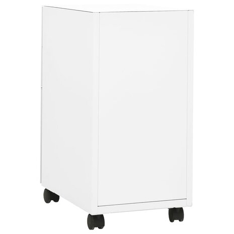Ladeblok verrijdbaar 39x45x59 cm staal wit 4