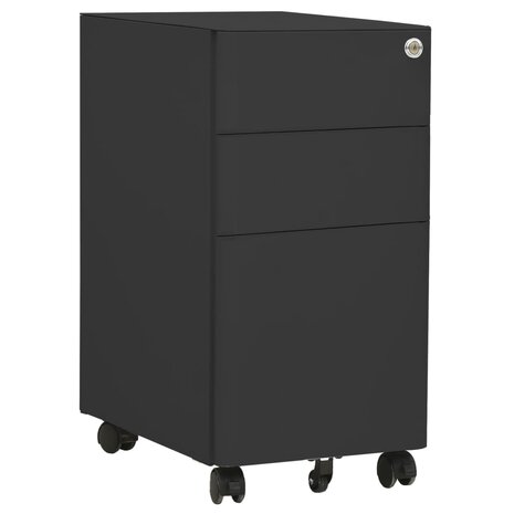 Ladeblok verrijdbaar 30x45x59 cm staal antracietkleurig 1